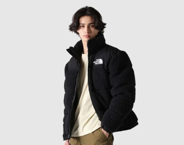 The North Face High Pile Nuptse Jacket- black – Image 4