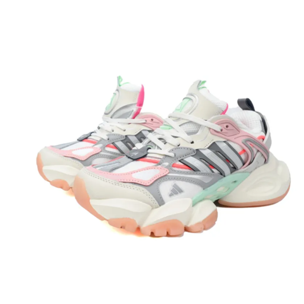 Adidas XLG Runner Deluxe Off Visit > White Grey Pink – Image 5