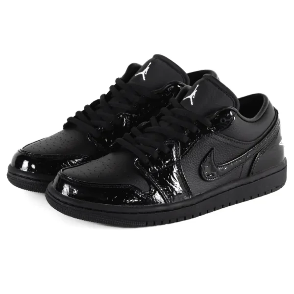 Air Jordan 1 Low Se Patent Elephant Black – Image 3